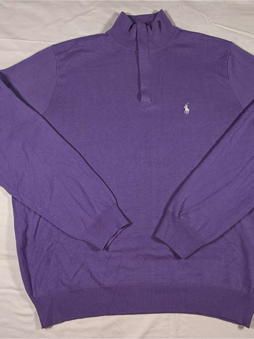Ralph Lauren Purple Quarter-Zip Sweater